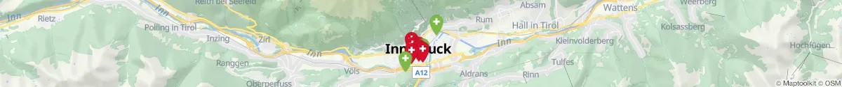 Map view for Pharmacies emergency services nearby Hötting (Innsbruck  (Stadt), Tirol)